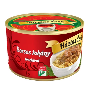 Házias Ízek Borsos Tokány tésztával 400g